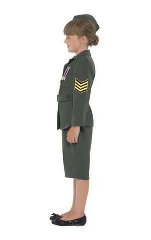 Kids WW2 Army Girl Costume