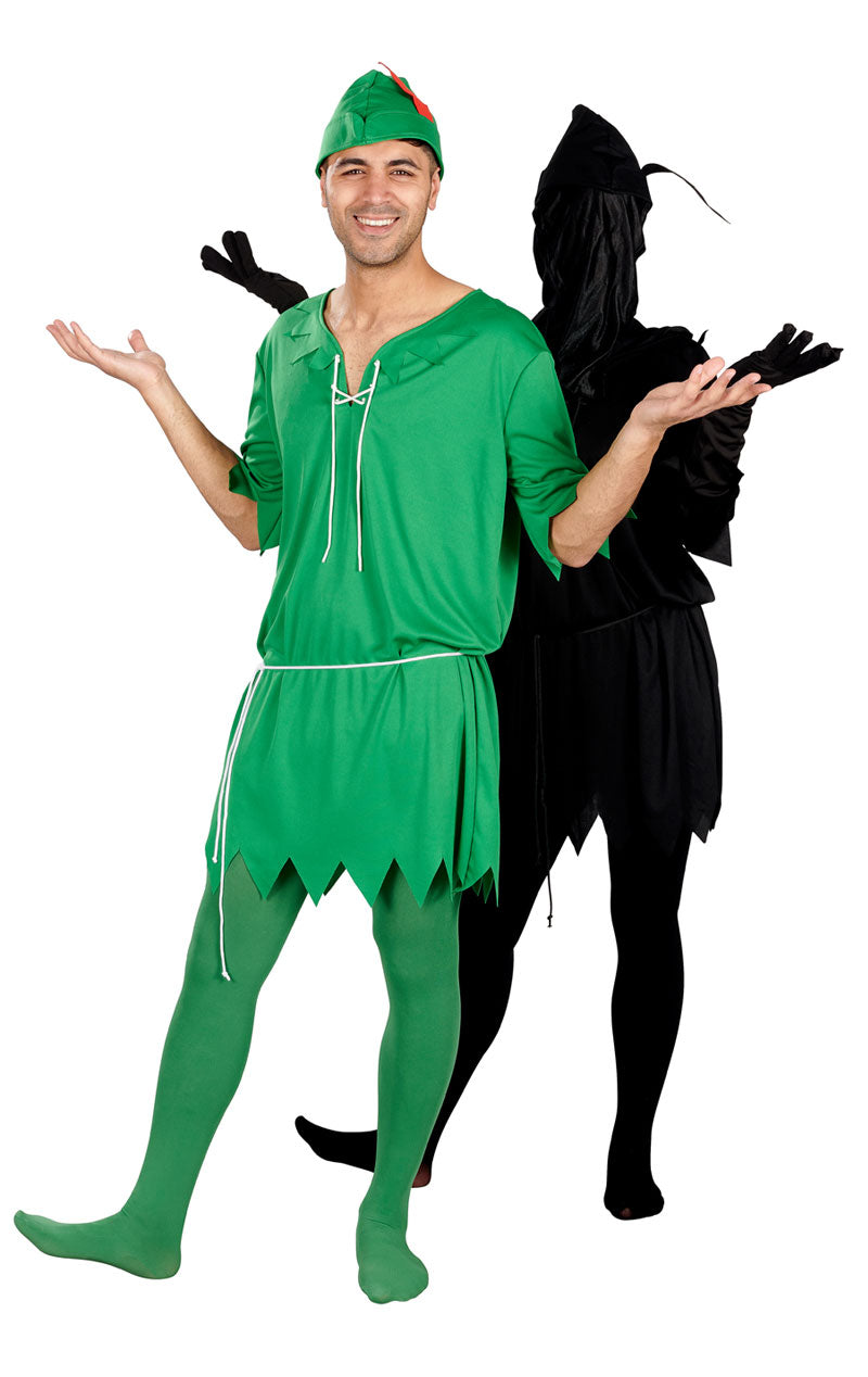 Unisex 2 in 1 Lost Boy & His Shadow Couples Costume