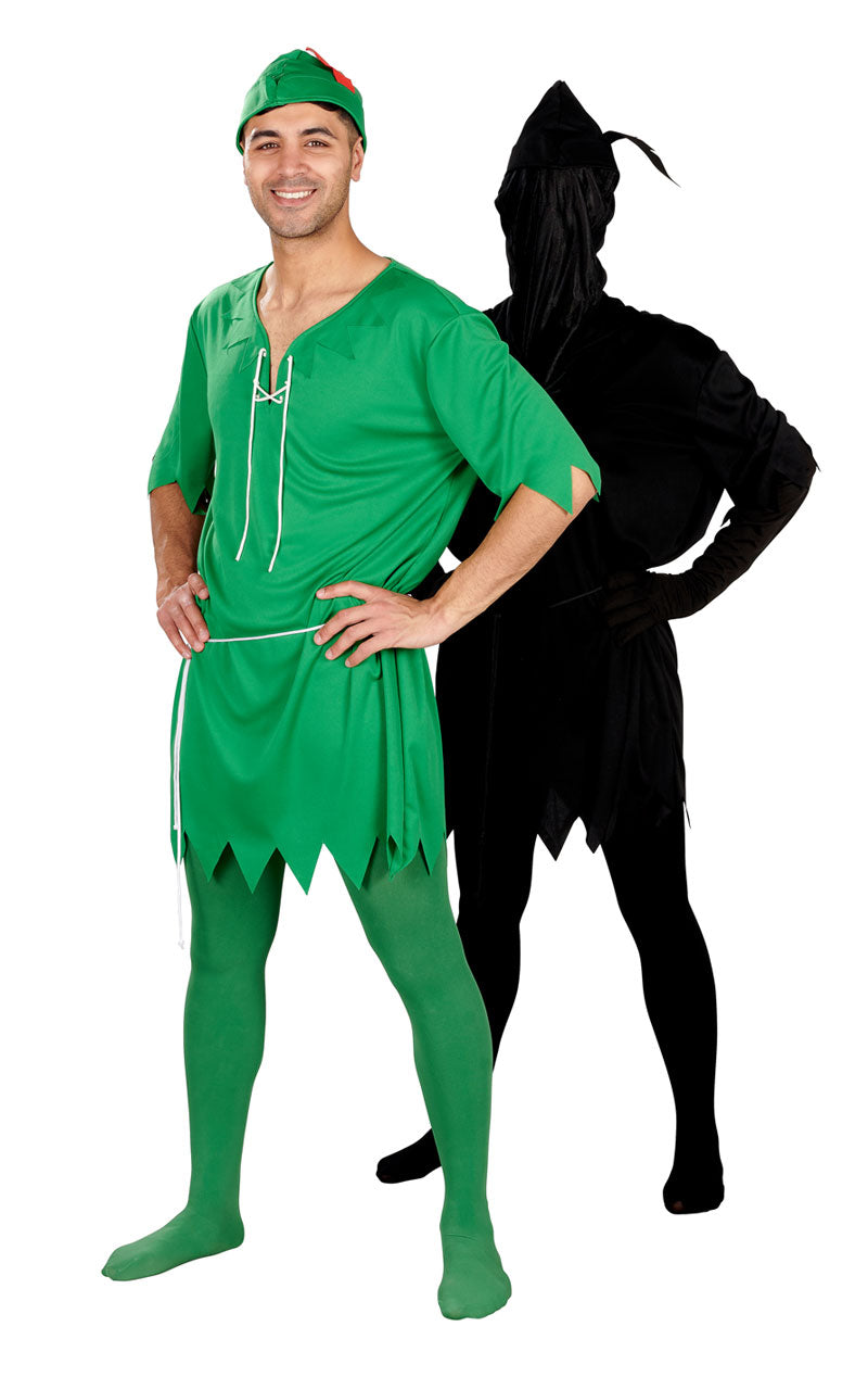 Unisex 2 in 1 Lost Boy & His Shadow Couples Costume