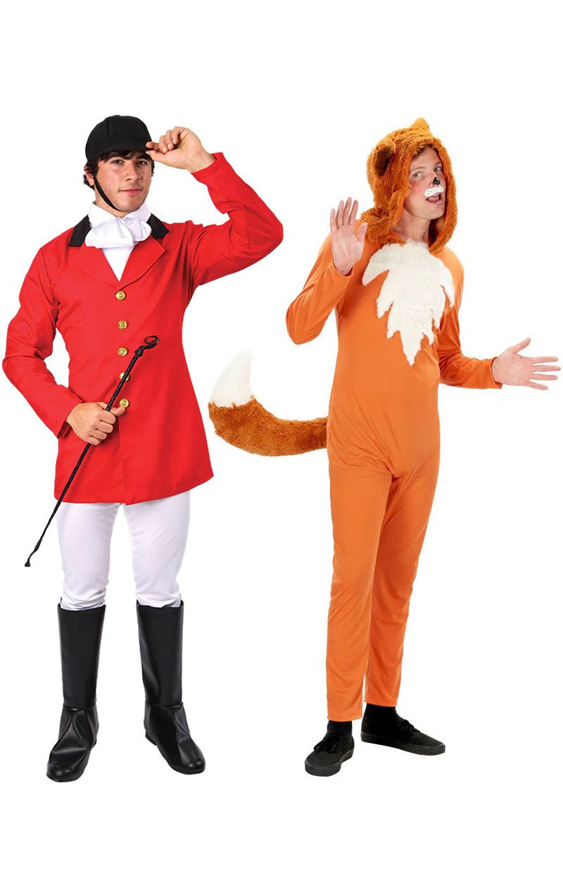 Fox Hunter & Fox Couples Costume - Fancydress.com