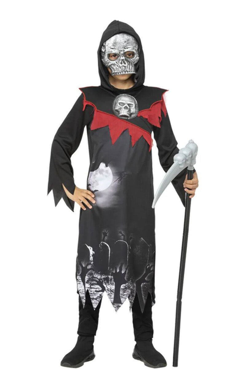 Kids Deluxe Grim Reaper Costume - Fancydress.com