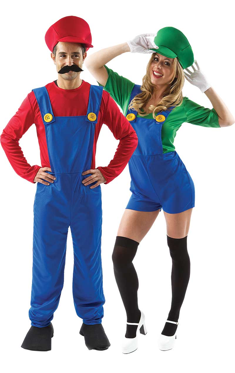 Super Mario & Female Luigi Couples Costume - Fancydress.com