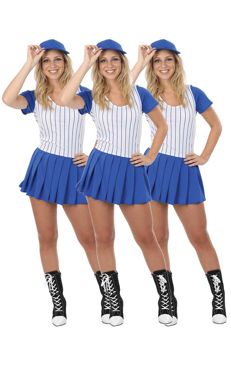 Womens Baseball Team Group Costume - Fancydress.com