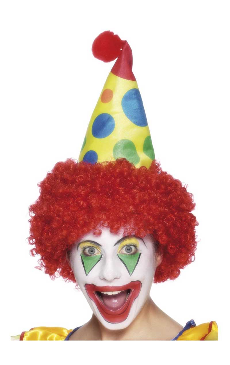 Clown Hat With Hair Accessory