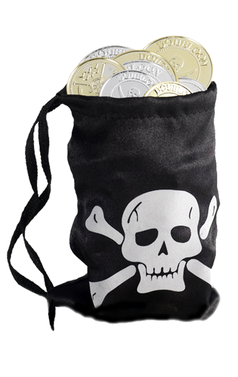 Pirate Coin Bag With Coins