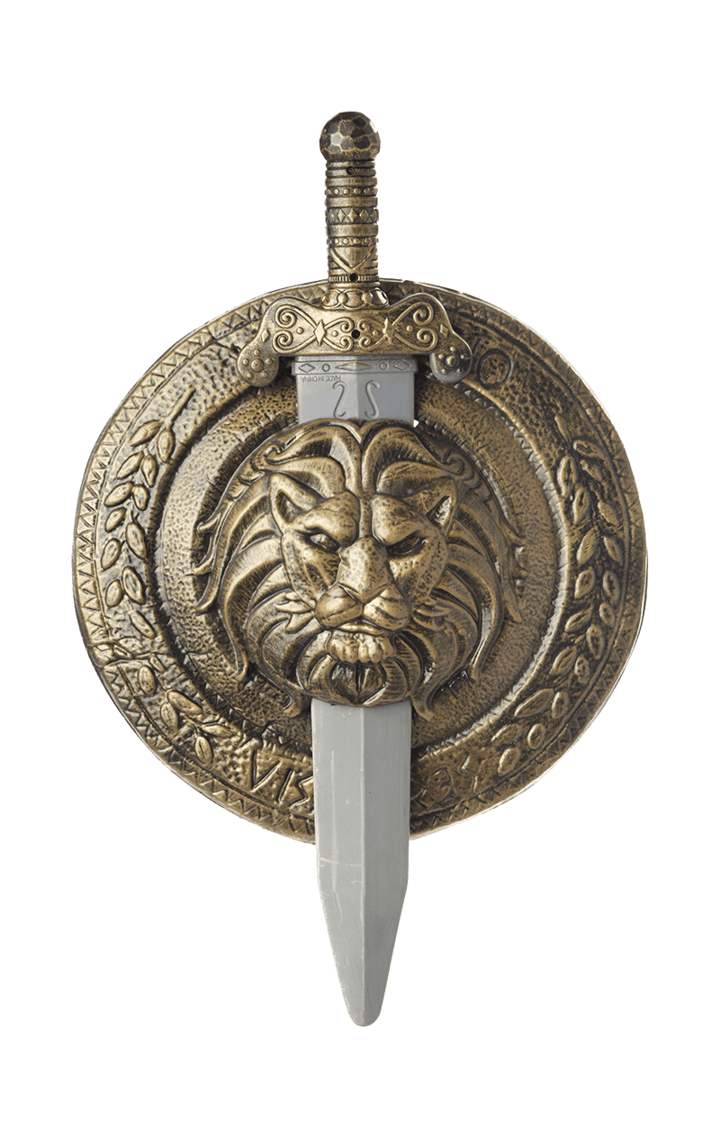 Bronze Lion Shield Accessory