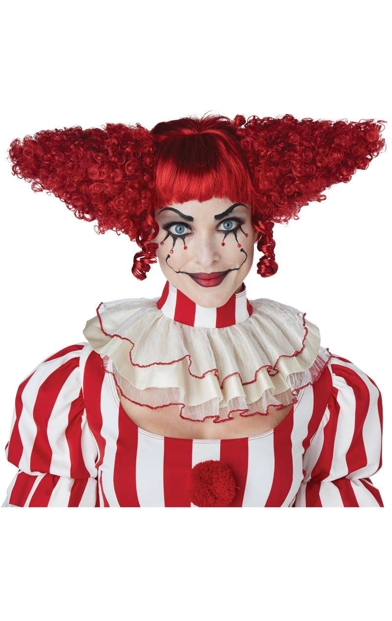 Creepy Clown Dark Red Wig