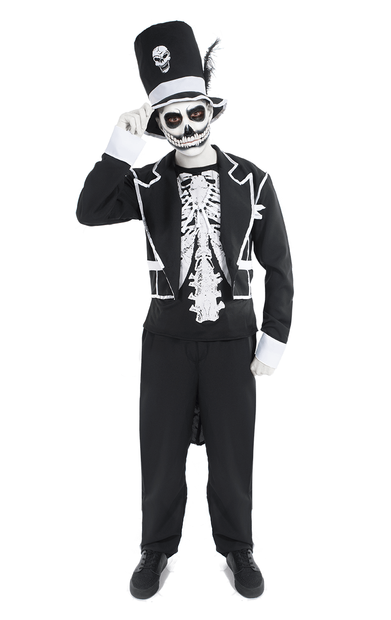 Mens Day Of The Dead Skeleton Costume