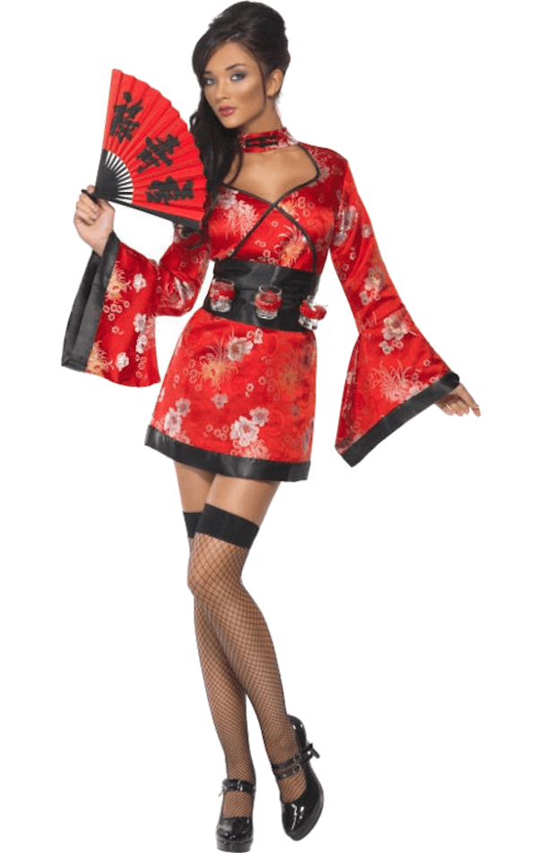 Womens Vodka Japanese Geisha Costume