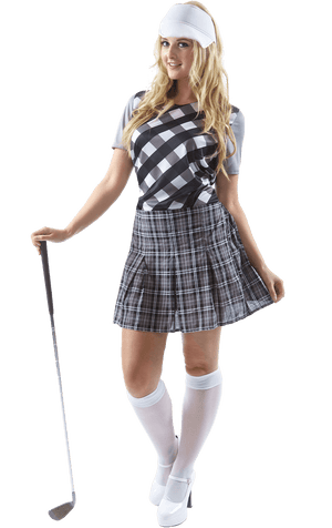 Womens Black Pub Golf Costume