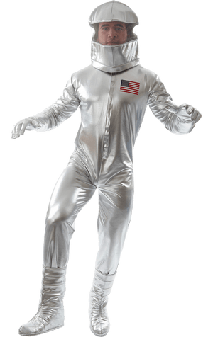 Mens Traditional Silver Astronaut Costume