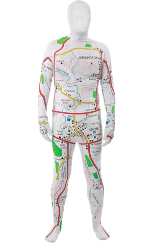 Rude Map Body Suit Costume