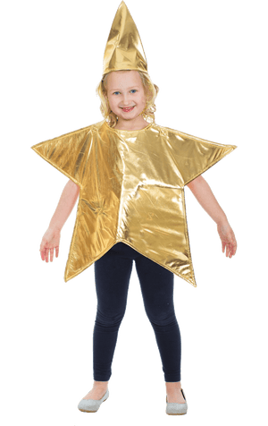 Kids Gold Star Christmas Costume