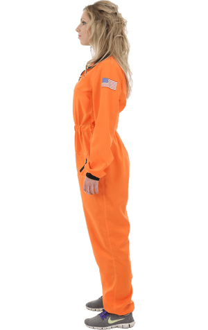 Womens Orange Astronaut Costume