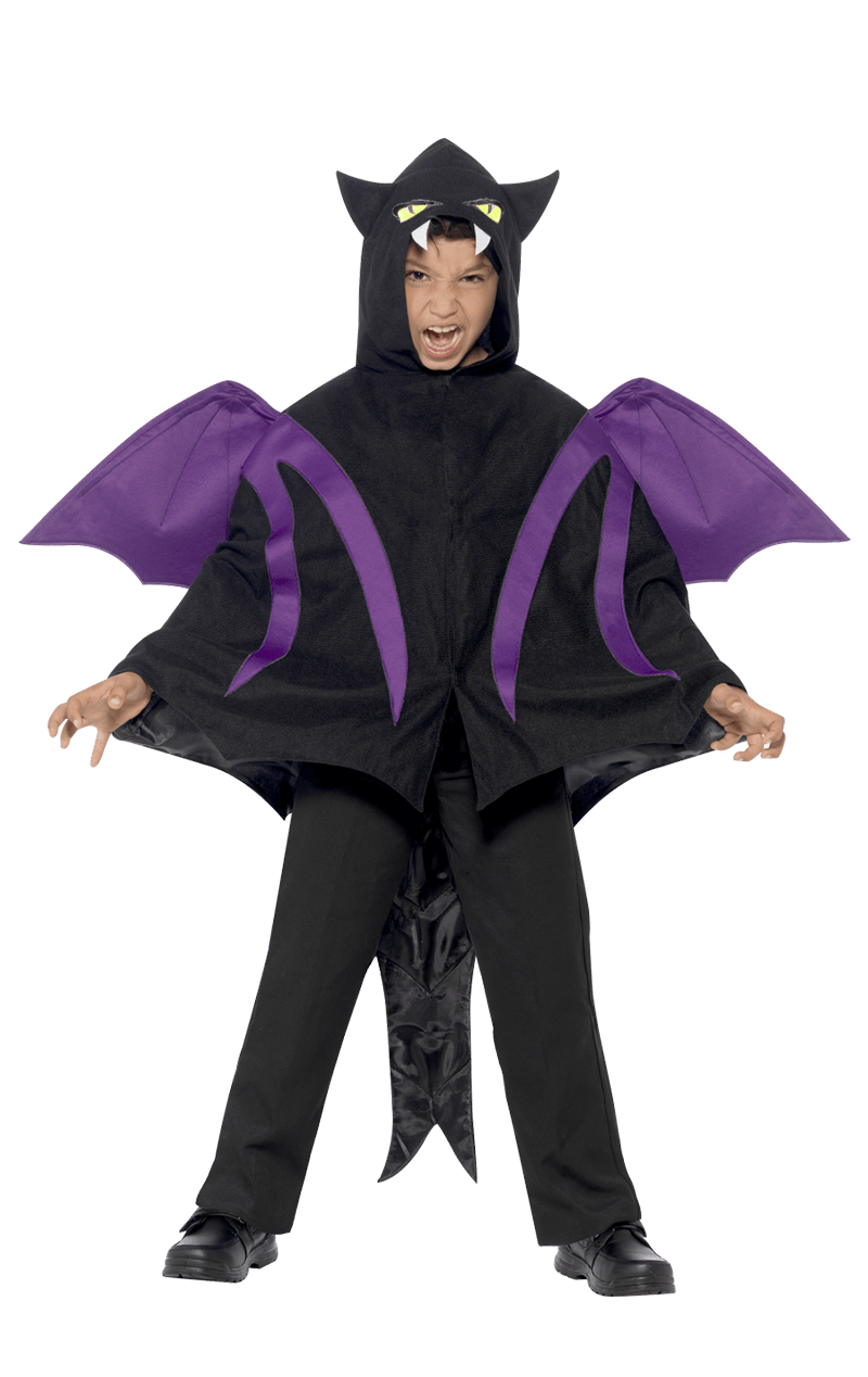 Kids Hooded Bat Cape Costume