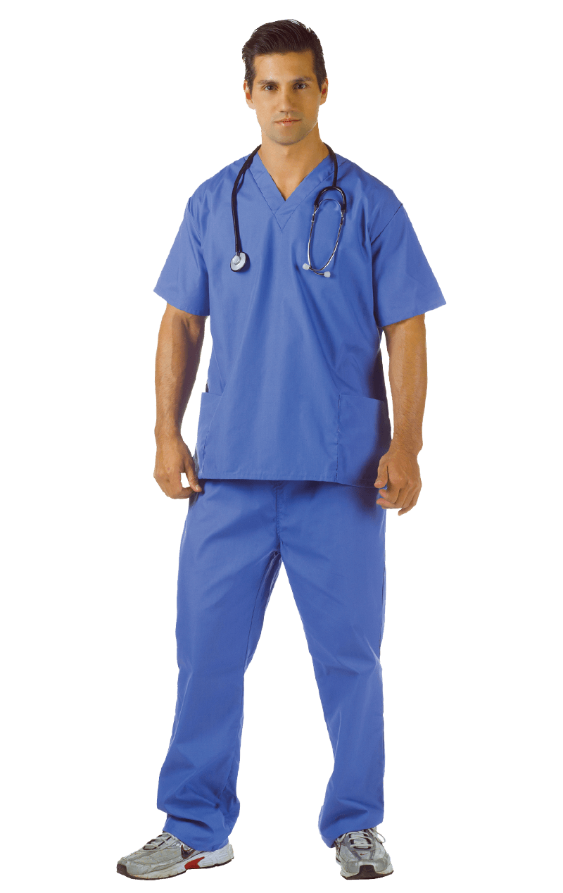 Blue Hospital Scrubs Costume