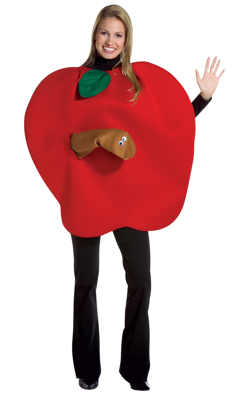 Apple with Worm Costume