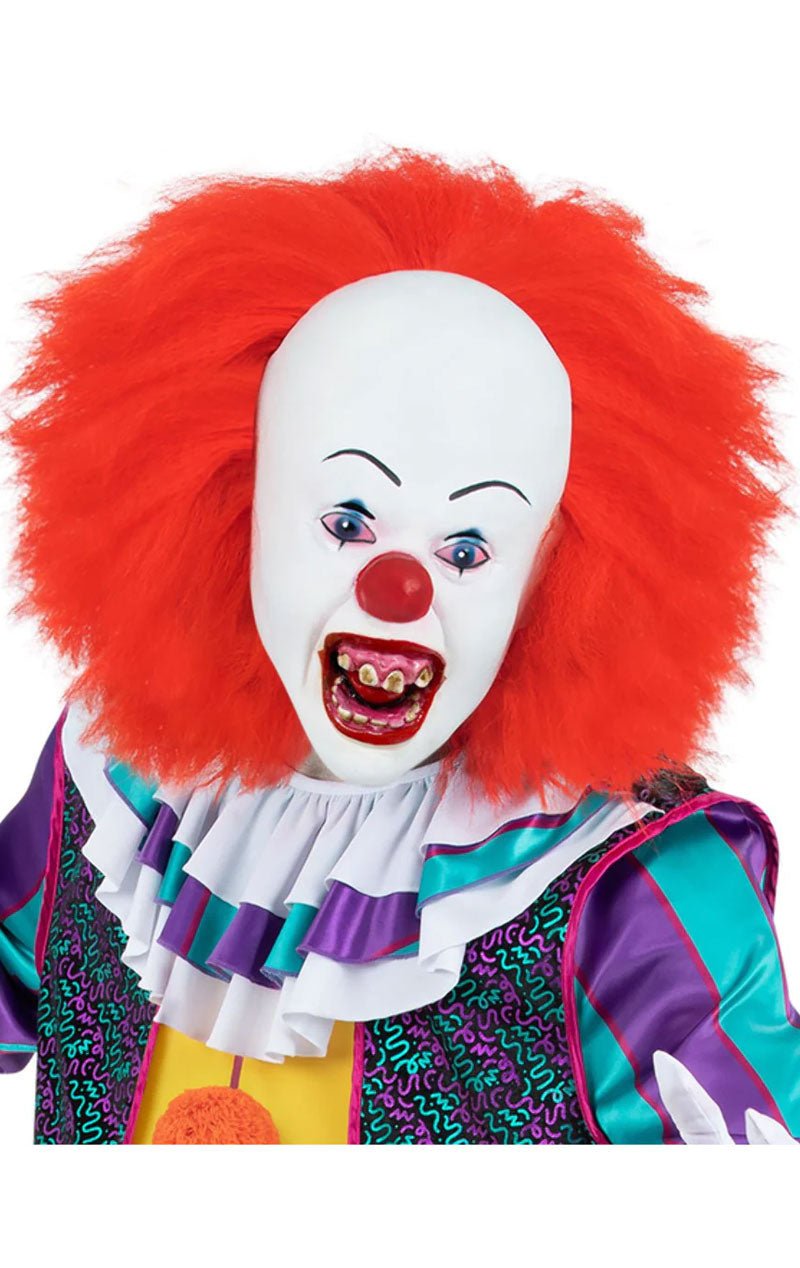 Adult 90s IT Pennywise Halloween Mask Accessory - Fancydress.com