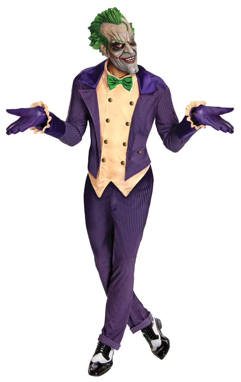 Adult Arkham Asylum Joker Costume - Fancydress.com