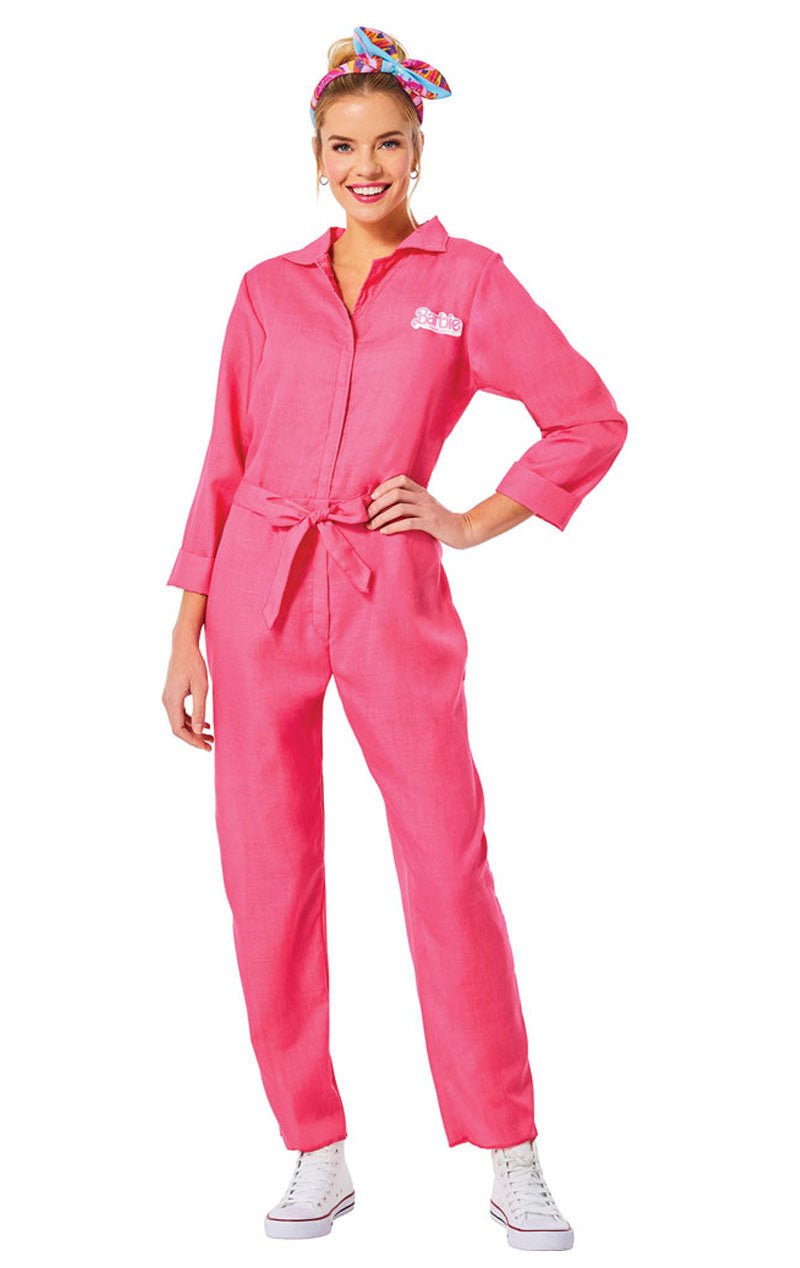 Adult Barbie Pink Jumpsuit Costume - Fancydress.com