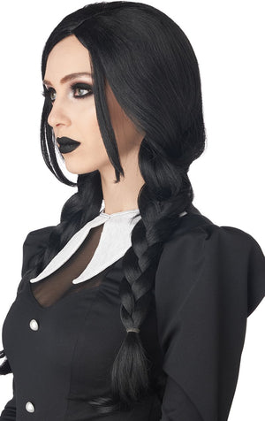Adult Dark Braids Halloween Wig - Fancydress.com