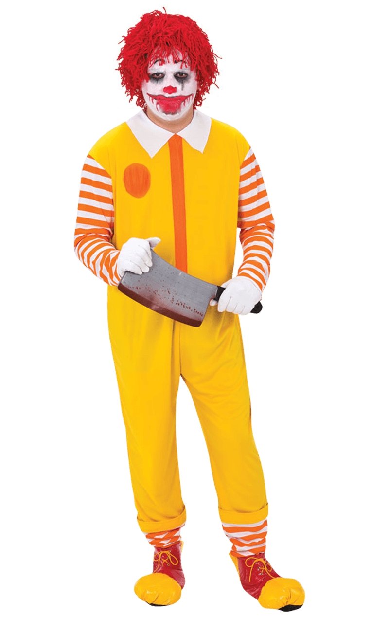 Adult Evil Food Clown Costume - Fancydress.com