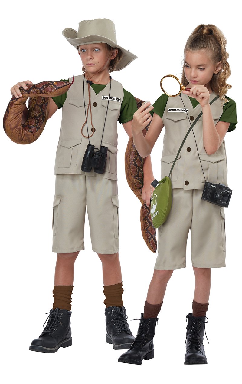 Kids Unisex Wild Life Expert Archaeologist Costume - Fancydress.com