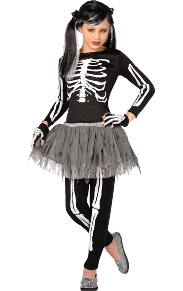 Kids White Skeleton Costume - Fancydress.com