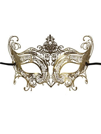 Metal Crystal Masquerade Facepiece - Fancydress.com