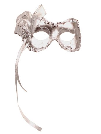 Silver Masquerade Facepiece - Fancydress.com