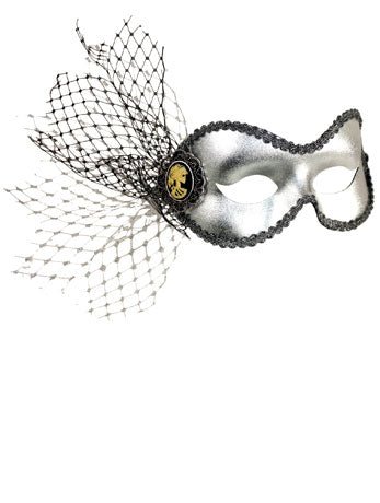 Silver Masquerade Mask - Fancydress.com