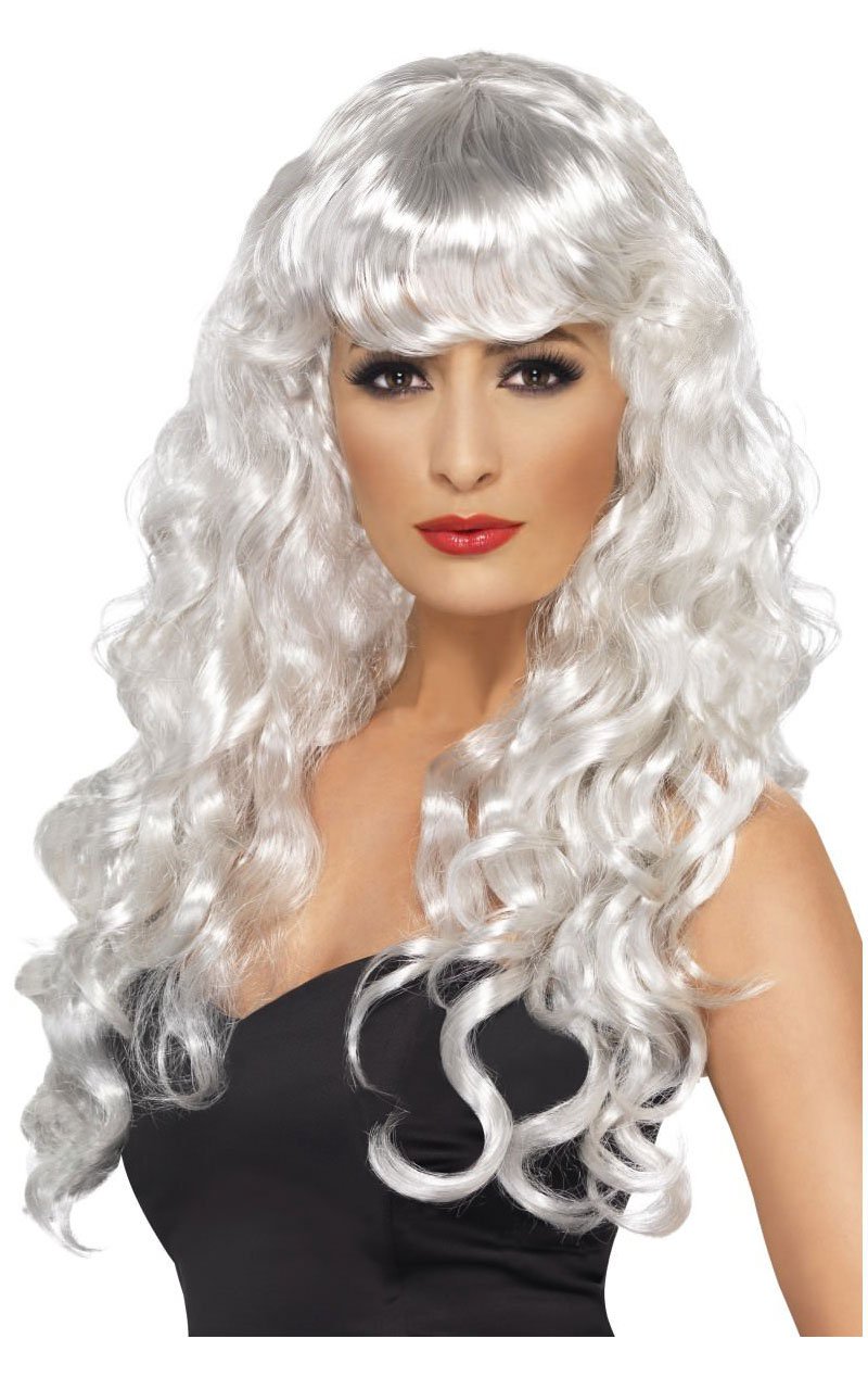 Siren White Wig - Fancydress.com