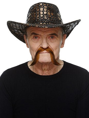 Western Fella Moustache - Fancydress.com
