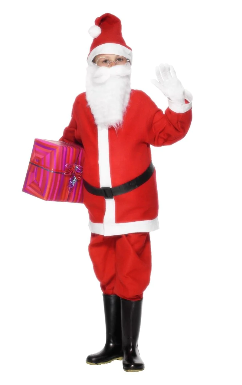 Kinder Santa Boy Kostüm