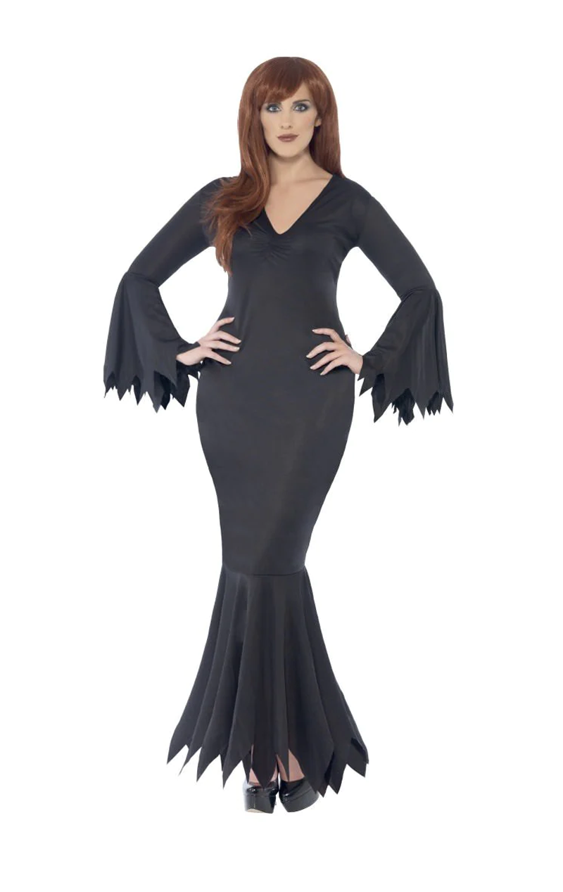 Womens Black Vampire Dress Costume