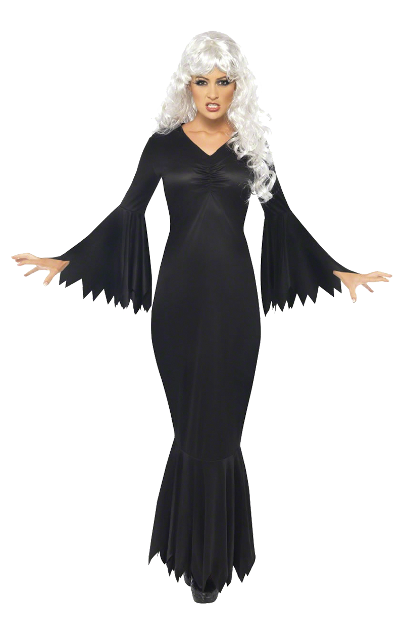 Womens Black Vampire Dress Costume