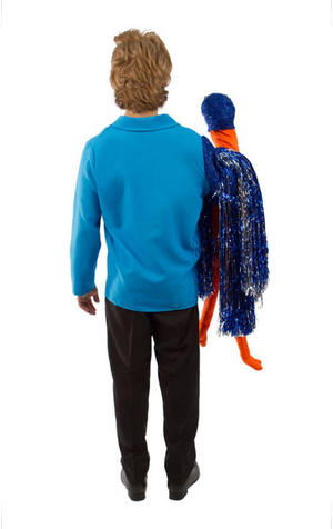 Erwachsenenstange und Emu -Kostüm
