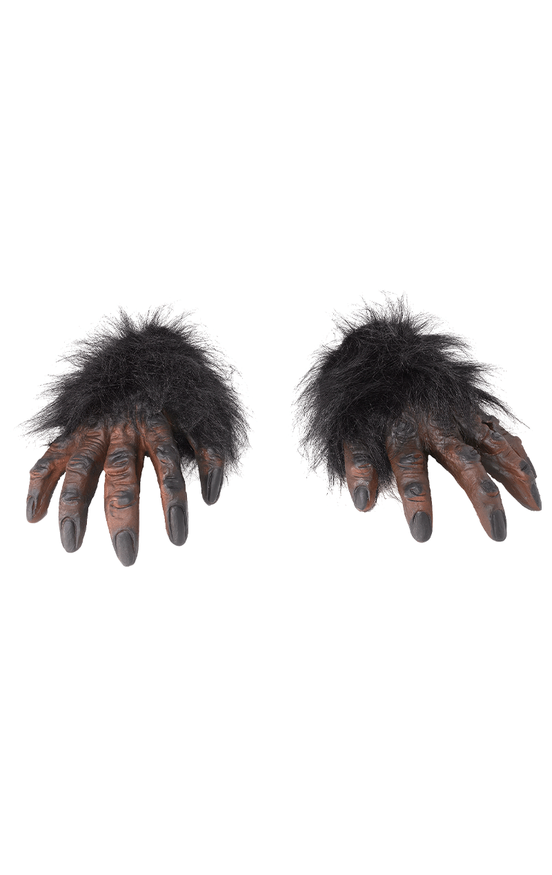 Accessoire de gants de loup-garou noir