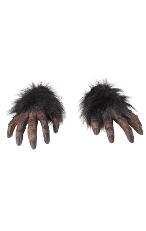 Accessoire de gants de loup-garou noir