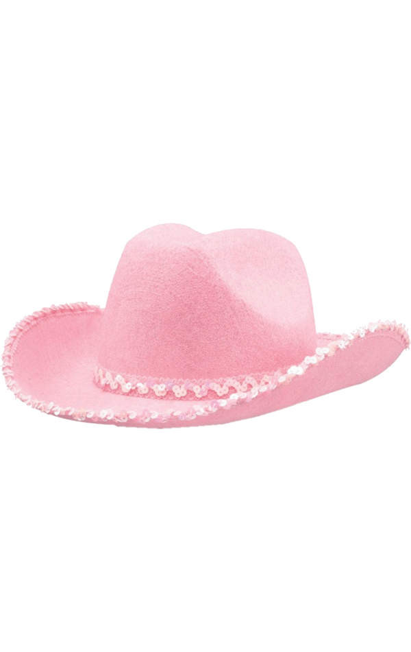 Chapeau de cow-boy rose