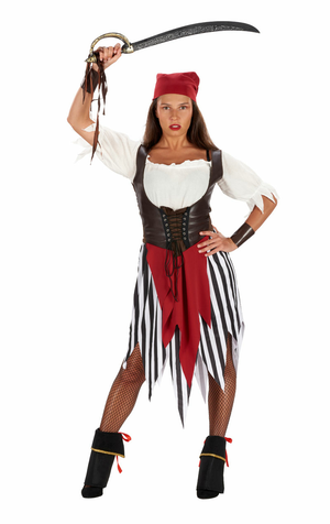 Ladies Pirate Jailbird Costume