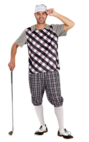 Mens Pub Golf Kostüm - Schwarz