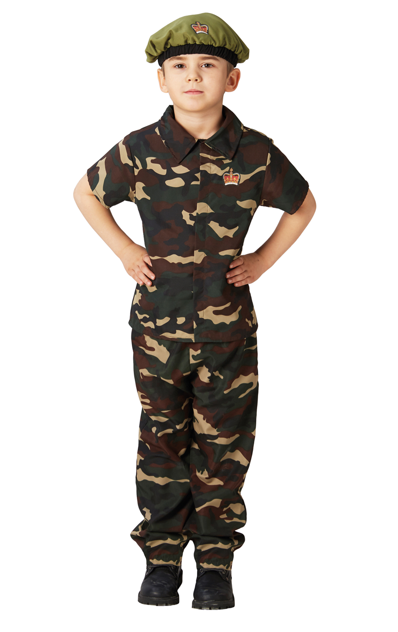 Kids Military Soldier Costume