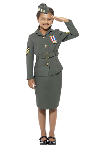 Kinder WW2 Armee Girl Kostüm