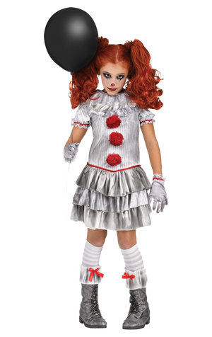 Kinder Miss Pennywise Clown Kostüm
