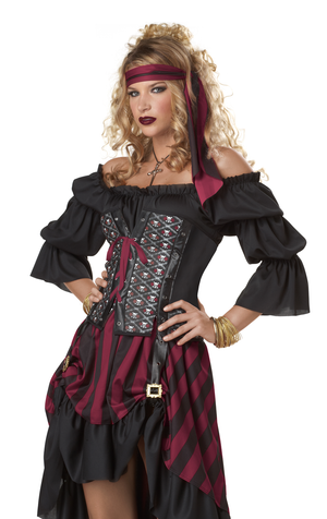 Damen sieben Meere Piraten -Wench -Kostüm