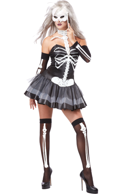 Costume Mascarade Squelette Femme