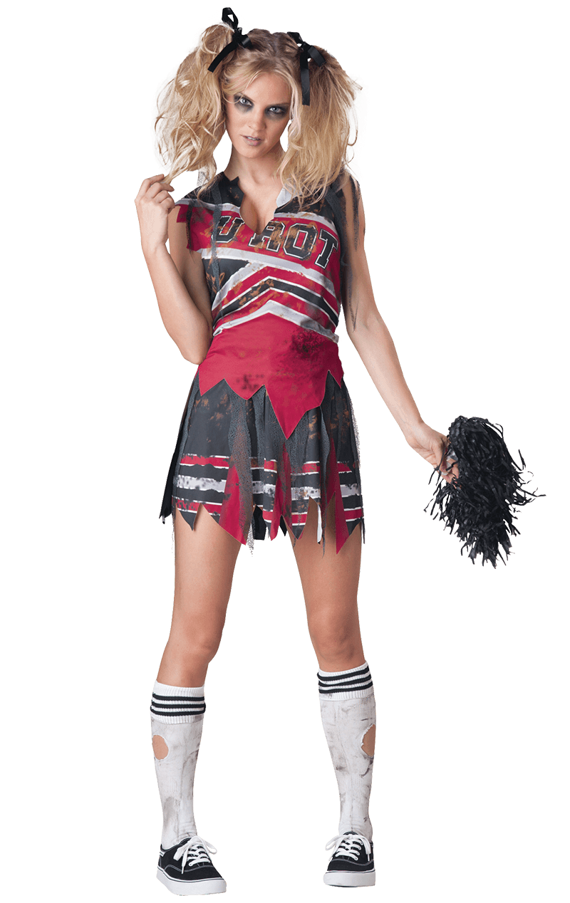 Frauengüter zombie -Cheerleader -Kostüm
