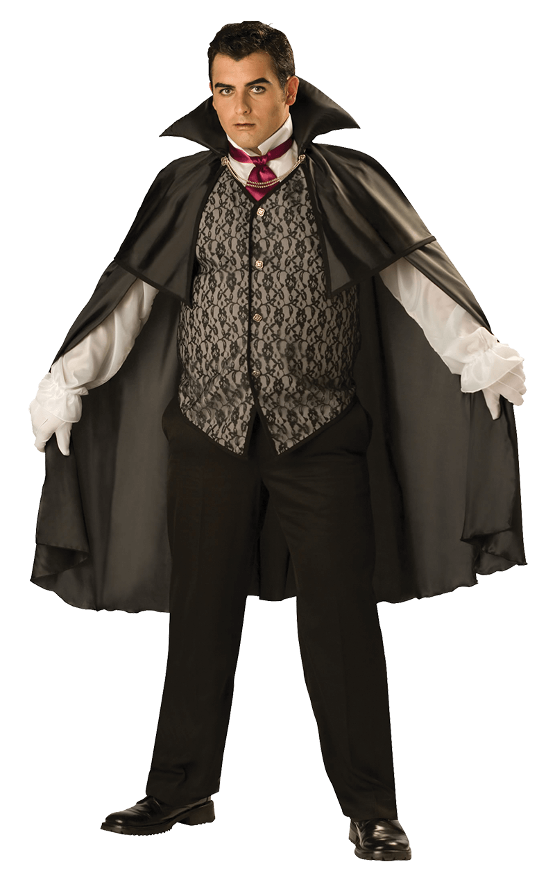 Herren Mitternacht Vampire Plus -Size -Kostüm
