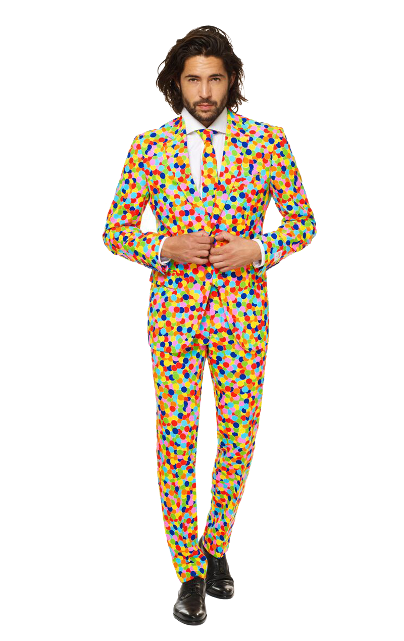 OppoSuits Mens Confetteroni Suit